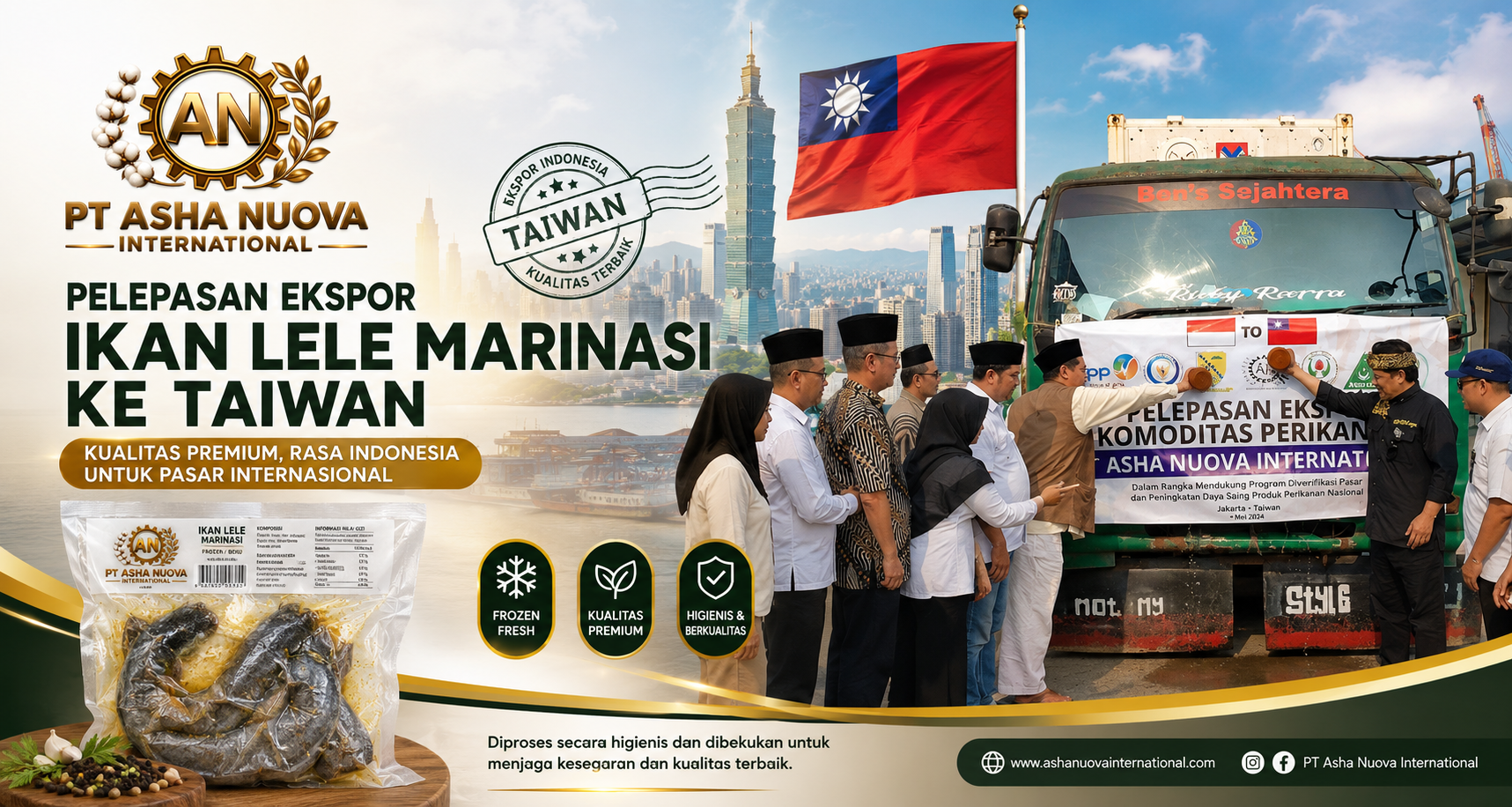 PT Asha Nuova International Exports 10 Tons of Marinated Catfish to Taiwan